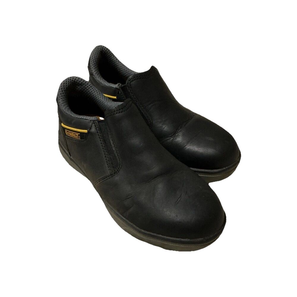 Dewalt Men's Work Steel Toe Black Safety Shoes Size 7 Slip On